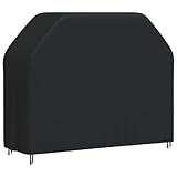 BOWEKAM Home & Garden-BBQ Abdeckhaube, 162 x 61 x 122 cm, schwarz, 420D Oxford-Möbel Wahl