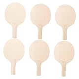 CONGARTENO 6 Stück Unlackierte Holz Tischtennisschläger Leicht Und Langlebig Für DIY Und Turniere Vielseitig Einsetzbar Für Training Und Freizeitspieler
