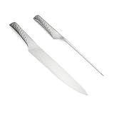 Weber Deluxe Tranchierbesteck Set, bestehend aus Tranchiermesser (Klinge 24cm) und Gabel, aus hochwertigem Deutschen Edelstahl, Monoblock, ergnomische Griffe - Silder (17074)