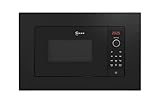 NEFF HLAWG26S3, N 50, Einbau-Mikrowelle ohne Grill, Automatikprogramme, Easy Clean Selbstreinigung, Einfache Bedienung durch Drehknebel und LED-Display Plus, Ideal für Hocheinbau mit Drehtür, Schwarz
