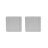 Saugdose quadratisch VacuValve ES, Zentralstaubsauger Steckdose, Farbe Weiss, 90x90mm, 2 Kontaktstifte, Öffnung 36-38mm, 2 Stück
