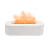 Duftexpander Tragbarer Aromatherapie Nebel Luftbefeuchter, Duftöl-Diffusor mit 7*Flammen Effekt Bottom Noise Einschlafhilfe Duft Diffusor 25.7 * 7.5cm