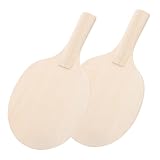 Toyvian 2 Stück Teiliges Tischtennis Racket DIY Tischtennisschläger Trainingsspielzeug für Outdoor Sport Holzbrett Bausatz für Jungen Mädchen der Handfertigkeit