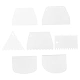 COLLBATH 1 Schaber für die Kuchenherstellung Kuchencremeseite glatter Kuchenformwerkzeuge Kuchen glätten küche gadget gadgets küche kuchenspachtel stichsäge Backzubehör Kuchenschaber Weiß