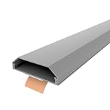Onpira® Kabelkanal aus Aluminium in 5 Farben insgesamt in 40 Varianten zum auswählen (50x750mm, Silber Selbstklebend: Ja)