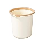 Generisch Kompatibel for große Kapazität, Küche, Badezimmer, Mülleimer, Zuhause, Wohnzimmer, Toilette, Kunststoff-Abfallbehälter mit Ringpresse(Milky White [large size])