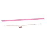 MILISTEN Perlenkette Halskette Liebenswert Perlenhalsband für Welpen Hundehalsband reflektierend Charme klein Reiz Halsband für Hund Halsketten für Hunde Strasssteine Rosa