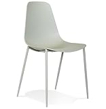 Türkis Terrassen-Esszimmerstuhl Metall-PP | Wetterfester Gartenstuhl für Außen & Innen | Designer Stuhl mit Bodenschutz | Modernes Design | UV-beständig Sitzbreite 48cm | VIXAL Kollektion