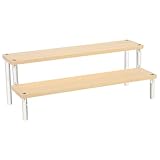 FUNNETOYU Dessertständer Gestell für doppelt Anzeige Ausstellungsregal aus Holz mehrschichtiger Ausstellungsstand Einzelhandels -Display -Rack Ausstellungsstand Regal Cupcake -Stand Acryl