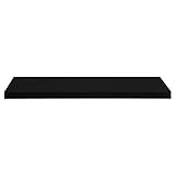 eSituro Wandregal, schwebendes Regal für Wandmontage, Schweberegal Hängeregal Wandbrett im Wohnzimmer Schlafzimmer Küche Badezimmer, schwarz modern, MDF, 80x3,8x22,9 cm