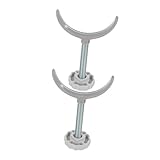 FRCOLOR 2 Stück U förmiger Treppenschutzgitter Adapter aus Langlebiger Legierung für Kinderhandlauf Zubehör Stabile Befestigung für Runde Geländer Einfache Montage Schutz vor