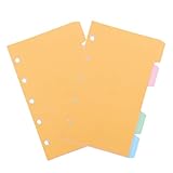 MOTHNUR 2 Sätze Trennblätter mit Abnehmbaren Tabs Register für Loose leaf Notizbücher Papier Divider in Pastellfarben für Bürobedarf und Schreibwaren Vielseitige Seitenmarker für
