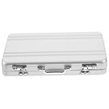 Sewroro Aluminiumlegierung Visitenkartenbox Mini Aktentasche Form Kartenhalter mit Großer Kapazität Stabiles Kompaktes Design für Visitenkarten Kreditkarten Ausweise und Geld Tragbare