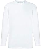 Fruit of the Loom Herren Valueweight Long Sleeve Sporttop, weiß, L