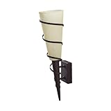 Lindby Glas Wandlampe rostfarben, Wandleuchte innen Wandfackel Uplight Effekt Wandbeleuchtung Wohnzimmer Esszimmer Flur 1x E14 ohne Leuchtmittel