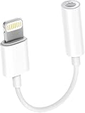 iPhone Aux Adapter/Adapter iPhone Popfhörer[MFi Certified] Lightning auf 3.5mm Klinke Adapter/iPhone 3.5mm Headset Jack Dongle Aux Audio Adapter Dongle für iPhone/14/12/11/8/7/6Unterstützung Alle iOS