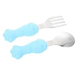 ifundom Essen Utensilien Teiliges Besteckset Mit Silikon Griff Für Sicheres Und Glattes Essen Cartoon Geschirr Für Esslernbesteck Für Kleinkinder Kindergeschirr