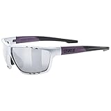 uvex sportstyle 706 - Sportbrille für Damen und Herren - starker Schutz vor Sonnenstrahlung - druckfreier Sitz & perfekter Halt - silver plum matt/silver - one size