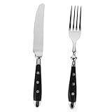 ULTECHNOVO Steakbesteck Teilig Ergonomisch Rutschfest Steakmesser und mit Polierter Oberfläche für Restaurant und Zuhause
