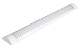 LED Werkstatt Leuchte Batten Lichtleiste Aluminium 600 mm 230V 18W 3000K 1800 Lumen Super Helle Garagenbeleuchtung ultraleicht zur Montage