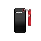 Verbatim Pocket SSD, 1 TB, externe Festplatte, portable Solid State Drive USB 3.2 Gen 2, für Mac, PC & Spielekonsole, Schwarz/Rot