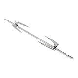 BESTYASH Edelstahl Bbq Drehspieß Verstellbarer Hähnchengabel und Stange Rostfrei Langlebig und Vielseitig für Grillfleisch Profi grillwerkzeug für Küche und Outdoor einsätze