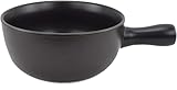 HASAYAKI 6 Packungen Feuerfeste Keramik-Käse-Fondue-Pfanne, Schwarze Matte, Dia22,5cm H10cm Durchmesser. 2,5L Kapazität. Wärmebeständigkeit des natürlichen Materials bis 400 Grad Celsius