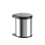 Hailo Abfallsammler Mono 3515031 | Einbau Schwenk Mülleimer Edelstahl für Küche | 15 Liter Abfalleimer mit Inneneimer | Für Drehtür-Schränke ab 40 cm Breite | Schwenkeimer schwarz für Unterschrank