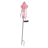 BESPORTBLE Solar-Rasenpfahllampe Qualle dekorative Solarleuchten led-gartenleuchten tierlampen rasenkante Solar-Rasen-Gartenlampe Solarleuchte für den Garten Schmiedeeisen Rosa