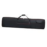 Dickly Wasserdichter Koffer für 88-Tasten-Keyboards, 136 x 33 x 17 cm, mit Tasche, tragbare Gigbag für elektrische Keyboards und Klaviere für Musikstudios, Konzertmusikstudio, Reisekonzerte, Schwarz