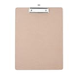 HENDI Klemmbrett, Clipboard, für Speisekarten oder Tageskarte, A4, mit Metallclip und Aufhängeose, 240x330mm, Holz