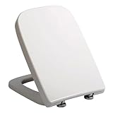 Quadratischer Toilettensitz, 18 x 14 Zoll, Toilettendeckel aus Kunststoff mit Absenkautomatik, strapazierfähige Haushaltsutensilien für Badezimmer, Toilettendeckel, Toilettensitz, Toilettentankbe