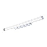 Licht-Erlebnisse LED Wandlampe Chrom 89 cm lang schmal Glas Metall 3000 K 1300 lm warmweiß hell für Küche Badezimmer Wohnzimmer Wandleuchte Badezimmerleuchte