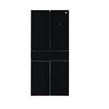 Hoover HN5D 84 B Kühl-Gefrier-Kombination/Multi Door/Farbe: Schwarz/Glas-Front/Gesamtnutzinhalt Netto 461 Liter/Flexible Multi-Temperatur-Schublade/No Frost Technologie