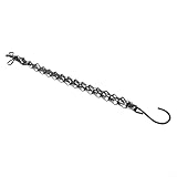 Cushteg Metallketten zum Aufhängen für Pflanzen, 35,5 bis 55,5 cm, verstellbare Länge, Eisen-Anhängerkette mit S-förmigem Haken für Blumentöpfe, Körbe und Laternen (45,5 cm)