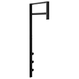 Dezain® Home - Wandgarderobe Trento aus Metall | Garderobenleiste mit vertikaler & horizontaler Aufhängung | Kleiderstange für Wandmontage | Hakenleiste in Schwarz