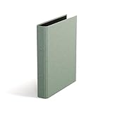 BIGSO RINGO Ringbuch mit 2 Ringen – schmaler Ordner aus Faserplatte und Papier mit Leinenoptik – Ringhefter für Dokumente, Klarsichthüllen oder Trennblätter – mintgrün