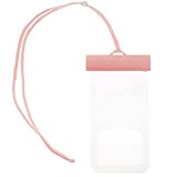 BEBEMOKO Mobile wasserdichte Tasche Fall Für Telefon Schwebend Nass Schlüsselband wasserdichte Tasche Für Den Außenbereich Schwimmtasche Reisetasche wasserdichte Trockentasche Mini Rosa Abs