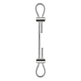 UJEDFHV Drahtseil 4-teiliges Befestigungsset aus PVC-Edelstahldrahtseil, verstellbare Befestigungsaufhängung, 2,0 mm, 3,0 mm, for Aufhängen von Bilderrahmen, Topfkamera(Style2,1MX4PCS_3.0MM)