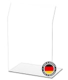 EH Design® Spuckschutz Thekenaufsatz aus Acryl – 9 Größen verfügbar – UV-beständiges Acryl – für Gastronomie & Handel – hygienisch & leicht zu reinigen – Made in DE