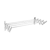 Handtuchhalter aus Aluminium, Wandmontage, mehrere Handtuchstangen für Badezimmer, ausziehbar, zusammenklappbar, große Kapazität, multifunktional/C 65–105 cm