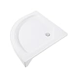 Oval Duschwanne 80x80x14cm Rutsch Duschtasse, Brausewanne aus Acryl für Wohnungen, Hotels, Duschkabine