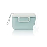 EACHPT Milchpulver Portionierer Baby, 450 ml Einer Berührung Milchpulver Aufbewahrungsbox, Portionierer Milchpulver, mit versiegelter Silikonringabdeckung, Planierstange und Löffel, (grün)