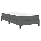 vidaXL Boxspringbett Sonstiges Dunkelgrau 100 x 200 cm Stoff