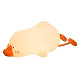 USB dimmbares Nachtlicht aus Silikon in weißem Design | Soft Sleep Light für Kinder und Erwachsene | Ideal Bedside Decor mit Timing Feature für sanfte Nachtbeleuchtung
