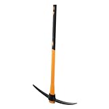 Galaflor Kreuzhacke 1,5 kg aus gehärtetem & geschmiedetem Stahl | Stabiler Fiberglasstiel 90 cm | Spitzhacke & Flachhacke für Harte, steinige Böden | Wurzeln schneiden, Erde lockern, Gartenhacke