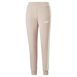 PUMA Damen Around The Block Hose M Rose Quartz White Pink ┃Jogginghose für Damen mit mittlerer Bundhöhe