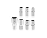 QUOTRE Standhahnmutterschlüssel Set Verstellbarer Hahnmutterschlüssel 8-28mm Armaturenschlüssel mit 7 Hülsenwerkzeug (8-17mm) Universalwerkzeug für Badezimmer Toiletten Wasserhahn