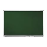 magnetoplan | Wandmontiertes magnetische Kreidetafel 900 x 600 mm mit silbernem Aluminiumrahmen & Ablageschale für Boardmarker, Typ SP mit speziell lackierter Oberfläche, abwischbar