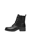 ɅNK® Schnürstiefelette Boot Damen schwarz (40, EU Schuhgrößensystem, Erwachsene, Numerisch, M, 40)